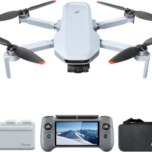 Potensic Atom 2 Fly More Combo with RC PTD 1, Drones with Camera for Adults 4K Video, 8K Photo, 10KM Transmission, 96 Mins Flight, 3-Axis Gimbal, AI Track, Vertical Shooting, AI Night Shot, Under 249g